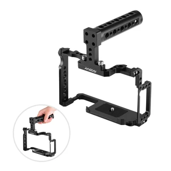 Andoer Camera Cage + Top Handle Kit Compatible with Canon 5DS 5DR 5D Mark IV/III/II Photography with Holes Dual Cold Shoe Mount
Andoer Camera Cage + Top Handle Kit Compatible with Canon 5DS 5DR 5D Mark IV/III/II Photography with Holes Dual Cold Shoe Mount