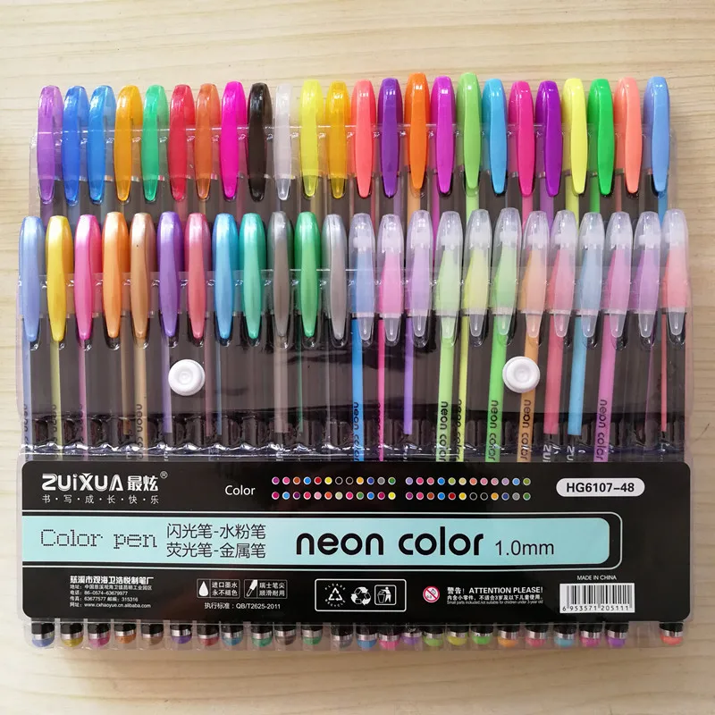 Hot Sale 48 Colors Gel Pen For Coloring Books Journals Drawing Doodling Art Markers Highlighter/Glitter/Pastel/Metal Pen Set
Hot Sale 48 Colors Gel Pen For Coloring Books Journals Drawing Doodling Art Markers Highlighter/Glitter/Pastel/Metal Pen Set