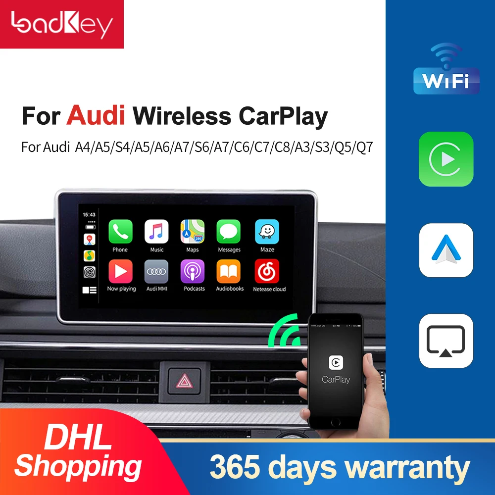 LoadKey Decoder Wireless Apple CarPlay Android Auto for Audi A3/A4/S4/RS4/A5/S5/RS5/Q5 MuItimedia Activate Wireless Mirrorlink
LoadKey Decoder Wireless Apple CarPlay Android Auto for Audi A3/A4/S4/RS4/A5/S5/RS5/Q5 MuItimedia Activate Wireless Mirrorlink
