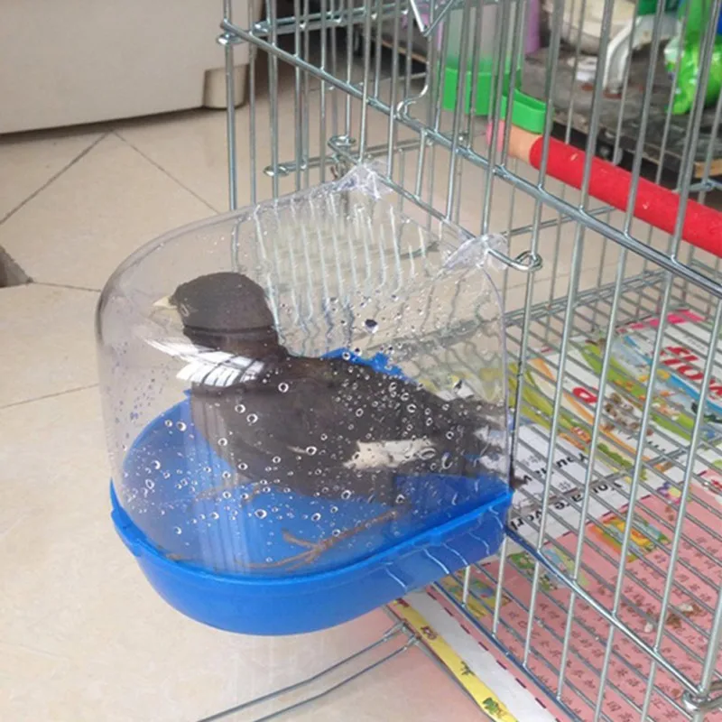 Pet Bird Plastic Bathtub Parrot Water Bath Box Ird Shower Standing Bin Wash Space Bathing Supplies Exclusive Balcony | Дом и сад
