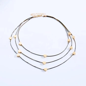 Multi Layer Heart Beads Choker Necklaces Boho Metal Black Chains Necklace For Women Fashion Jewelry Dropshipping 
Multi Layer Heart Beads Choker Necklaces Boho Metal Black Chains Necklace For Women Fashion Jewelry Dropshipping