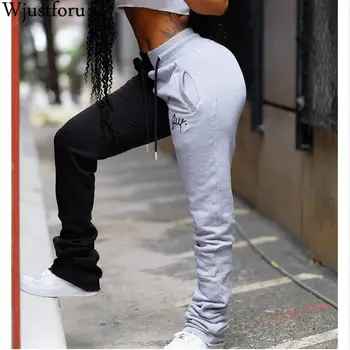 Wjustforu Embroidery Stacked Sweatpants For Women Patchwork Fashion Sporting Joggers Feamle Skinny Casual Summer Pants Slim
Wjustforu Embroidery Stacked Sweatpants For Women Patchwork Fashion Sporting Joggers Feamle Skinny Casual Summer Pants Slim