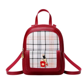 Women's Contrast Color Plaid Pattern Lady Backpack Casual Mini Fashion Rucksack Faux Leather Shoulder Bags
Women's Contrast Color Plaid Pattern Lady Backpack Casual Mini Fashion Rucksack Faux Leather Shoulder Bags