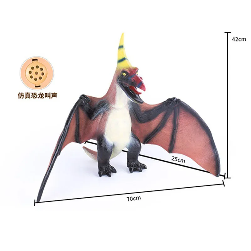 70cm Children Jurassic Simulated Dinosaur Models Large Size Soft Silcone Pterosaur with Voice Dinosaur Toy
70cm Children Jurassic Simulated Dinosaur Models Large Size Soft Silcone Pterosaur with Voice Dinosaur Toy