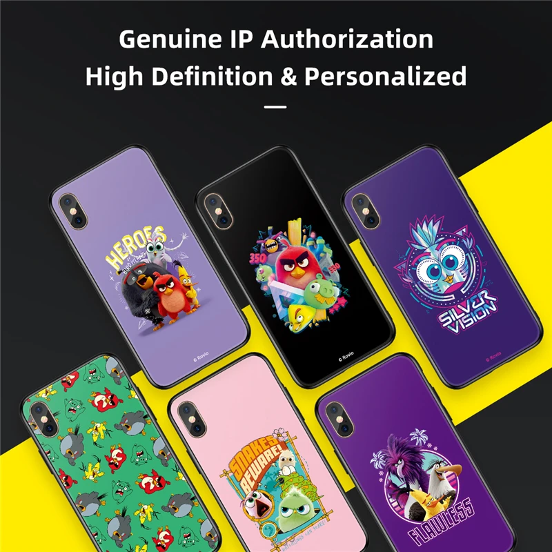 ROCK Angryed Birds HD Patterned Tempered Glass Phone Case Hybrid of Hard and Soft Phone Cover For iPhone XR XS MAX X 8 7 Plus
ROCK Angryed Birds HD Patterned Tempered Glass Phone Case Hybrid of Hard and Soft Phone Cover For iPhone XR XS MAX X 8 7 Plus