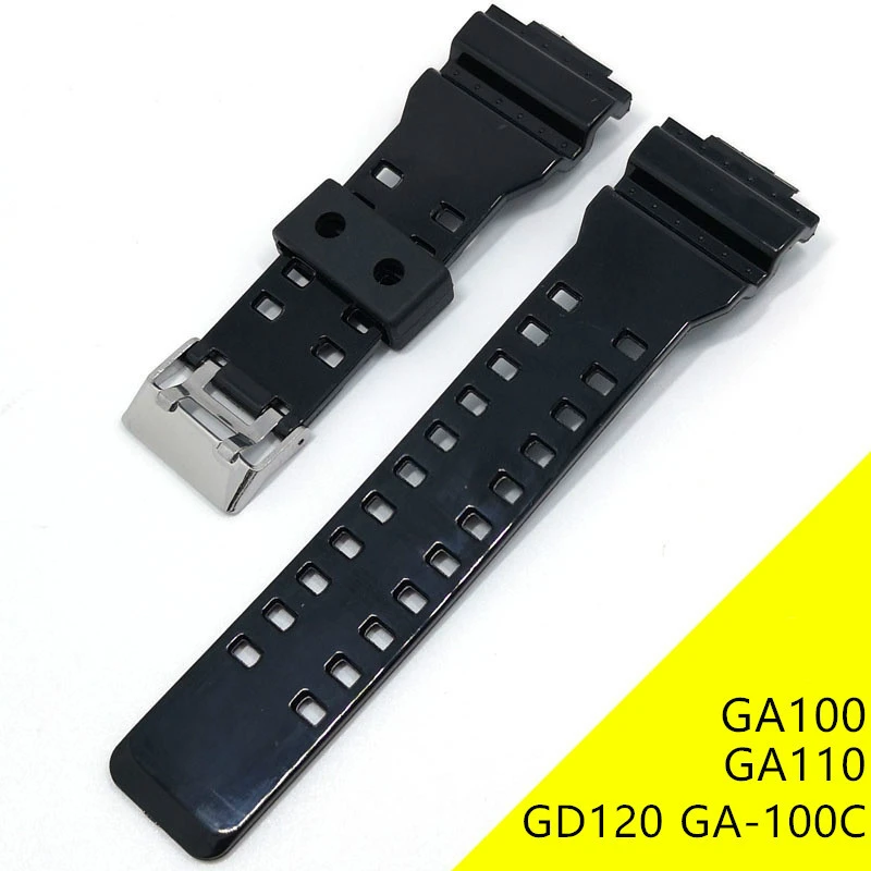 Ремешок резиновый для Casio G Shock GA100 GA110 GD120 GA-100C мужской силиконовый браслет