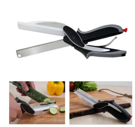 New Stainless Steel Kitchen Scissors 2 in 1 Cutting Board Chopper Clever Fruit Vegetable Multifunctional Cutter
New Stainless Steel Kitchen Scissors 2 in 1 Cutting Board Chopper Clever Fruit Vegetable Multifunctional Cutter