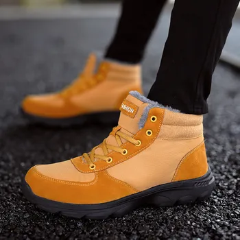 Men's Ankle Boots Snow Boots Plush Warm Winter Men's Large Size 39-46 Non-slip Outdoor Boots Lace Yellow Blue Black Snow Shoes 
Men's Ankle Boots Snow Boots Plush Warm Winter Men's Large Size 39-46 Non-slip Outdoor Boots Lace Yellow Blue Black Snow Shoes