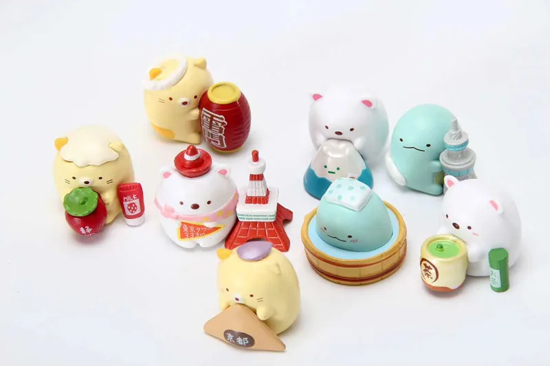Sumikko Gurashi 8pcs cos cats PVC figure figures doll gift anime toy new 