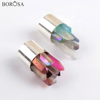 Silver Plated Rainbow Aura Crystal Cluster Charm Natural Druzy Quartz Point Necklace Pendant Women Minerals Jewelry WX1602
Silver Plated Rainbow Aura Crystal Cluster Charm Natural Druzy Quartz Point Necklace Pendant Women Minerals Jewelry WX1602