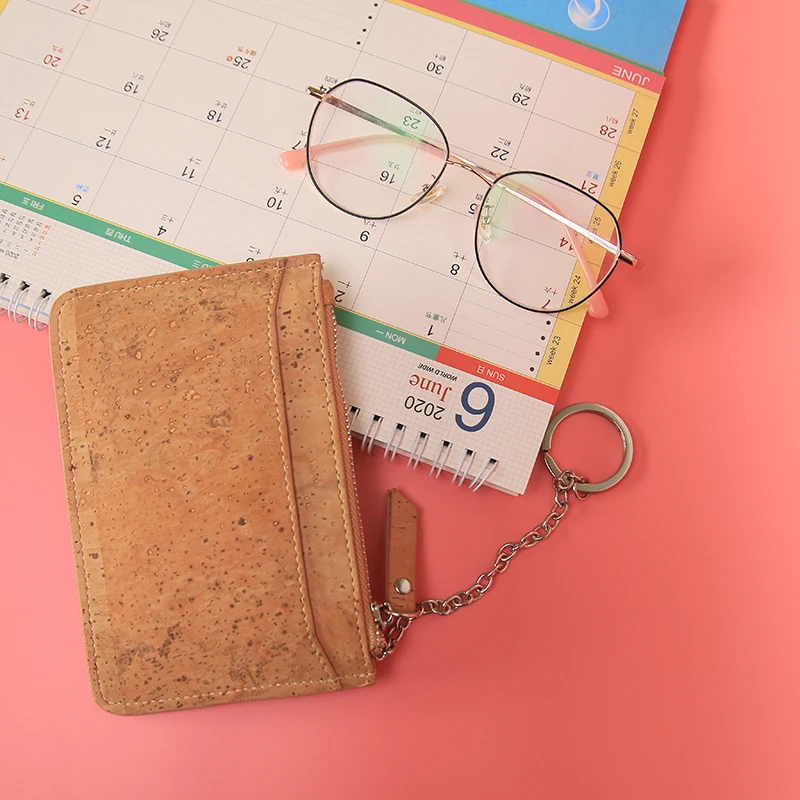 mini card wallet cork