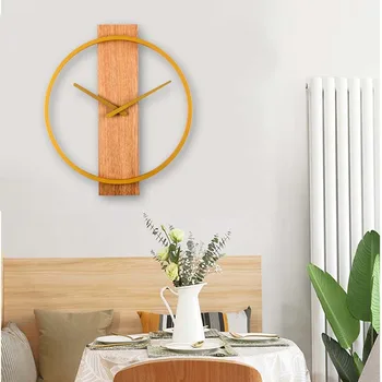 14 Inch Simple Nordic Wall Clock Wooden Ultra Silent Bedroom Living Room Clocks Modern Golden Quartz Personality Home Decoration
14 Inch Simple Nordic Wall Clock Wooden Ultra Silent Bedroom Living Room Clocks Modern Golden Quartz Personality Home Decoration