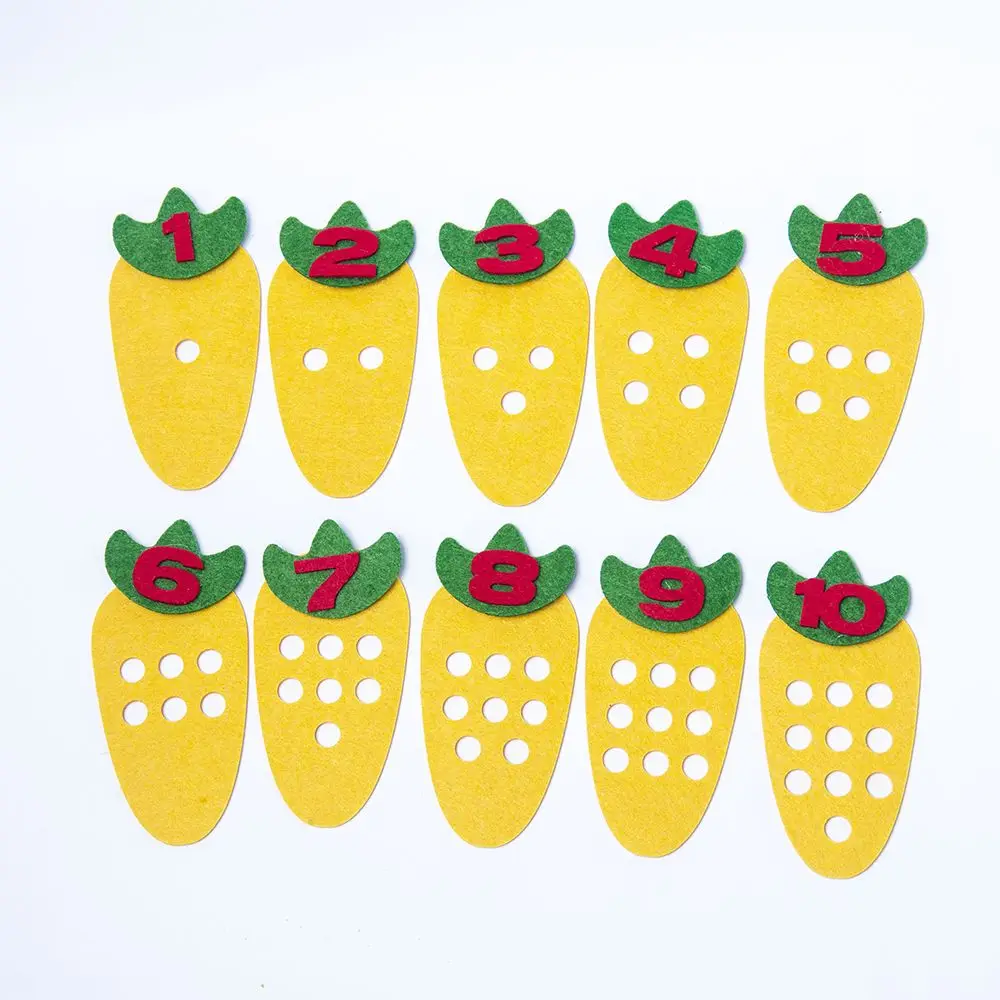 10pcs/Set Montessori Educational Toy Children's Puzzle Handmade DIY Toy Kindergarten Carrot Match Digital Teaching 1-10 Math Toy
10pcs/Set Montessori Educational Toy Children's Puzzle Handmade DIY Toy Kindergarten Carrot Match Digital Teaching 1-10 Math Toy