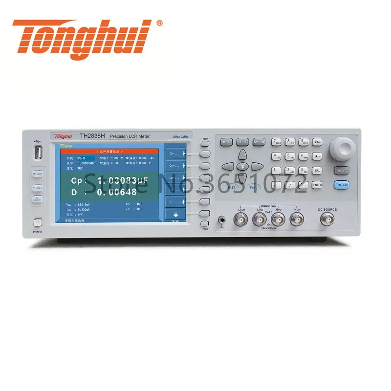 TH2838H LCR Meter with 20Hz-2MHz High Frequency with DC Bias 0-40V test level 5mV~20V
TH2838H LCR Meter with 20Hz-2MHz High Frequency with DC Bias 0-40V test level 5mV~20V