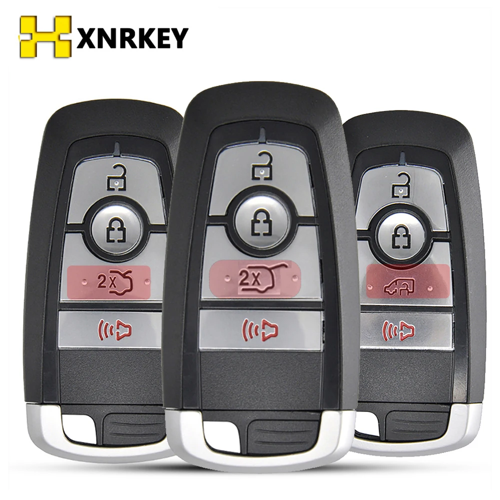 

XNRKEY for Ford Edge Explorer Fusion Mustang 4 Button Smart Remote Key Fob M3N-A2C93142300 M3N-A2C31243800 315/902MHz ID49Chip