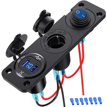 Car Dual QC3.0 Cigarette Lighter Socket Splitter USB Charger Socket Panel Switch 250W Waterproof 12V USB Charger Accessories
Car Dual QC3.0 Cigarette Lighter Socket Splitter USB Charger Socket Panel Switch 250W Waterproof 12V USB Charger Accessories