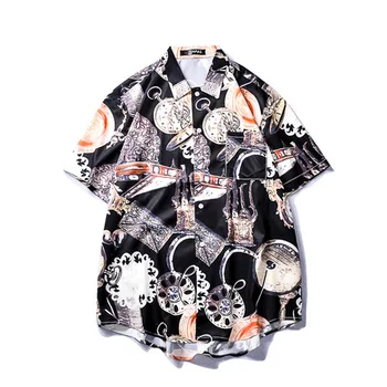 Men's Loose Beach Flower Shirt Hawaii Seaside Couple's Short-Sleeved Top Fashion 
Men's Loose Beach Flower Shirt Hawaii Seaside Couple's Short-Sleeved Top Fashion