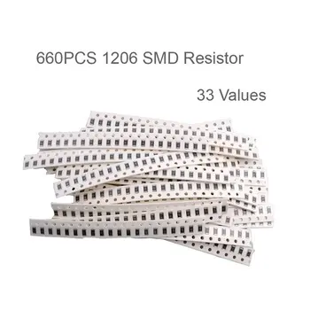 660Pcs 33 Values 1206 0805 0603 SMD Resistor Kit Assorted Kit 1ohm-1Mohm 1% 33values x 20pcs = 660pcs Sample Kit
660Pcs 33 Values 1206 0805 0603 SMD Resistor Kit Assorted Kit 1ohm-1Mohm 1% 33values x 20pcs = 660pcs Sample Kit