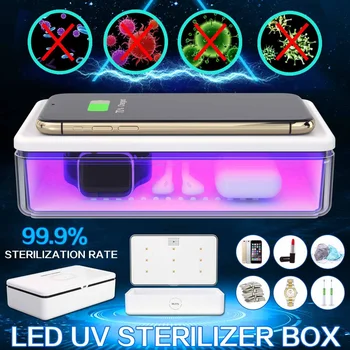 59 Seconds Sterilizing Box UV Sterilization Wireless Charge Mobile Phone Disinfection Cosmetics Phone 99.9% Sterilization Rate
59 Seconds Sterilizing Box UV Sterilization Wireless Charge Mobile Phone Disinfection Cosmetics Phone 99.9% Sterilization Rate