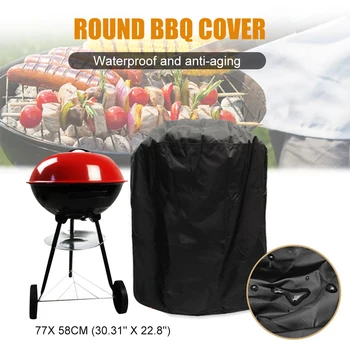 Waterproof BBQ Grill Cover Outdoor Garden Barbeque Grill Covers Protector Round Rain Snow Anti Dust Gas Barbacoa BBQ Grill Cover 
Waterproof BBQ Grill Cover Outdoor Garden Barbeque Grill Covers Protector Round Rain Snow Anti Dust Gas Barbacoa BBQ Grill Cover