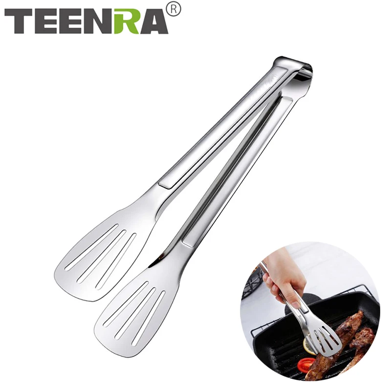 TEENRA 1Pc Stainless Steel Barbecue Utensil Food Tongs Kitchen Cooking Non-Stick BBQ Clip Bread Steak Clip
TEENRA 1Pc Stainless Steel Barbecue Utensil Food Tongs Kitchen Cooking Non-Stick BBQ Clip Bread Steak Clip