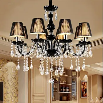 Modern Black K9 Crystal Chandelier E14 LED Light Lustres De Cristal Chandelier LED Villa Black Lamps LED Bulbs Semiflush Mount
Modern Black K9 Crystal Chandelier E14 LED Light Lustres De Cristal Chandelier LED Villa Black Lamps LED Bulbs Semiflush Mount