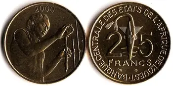 West Africa States 25 Franc Coins F.a.o Edition Africa 100% Real Original Coin Collection Unc Collection New
West Africa States 25 Franc Coins F.a.o Edition Africa 100% Real Original Coin Collection Unc Collection New