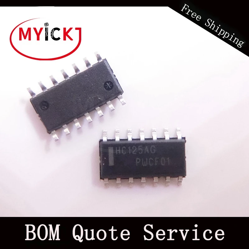 10 шт. MC74HC125ADR2G SOP14 Quad 3-State Noninverting buffers IC CHIP | Лампы и освещение