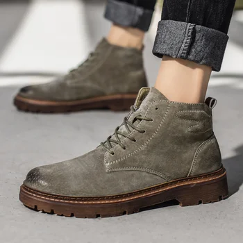 New Men Leather Boots Spring Autumn Ankle Boots Suede Shoes Men Tooling Motocycle Mens Boots Cowboy Botas Non-Slip Outdoor Shoes
New Men Leather Boots Spring Autumn Ankle Boots Suede Shoes Men Tooling Motocycle Mens Boots Cowboy Botas Non-Slip Outdoor Shoes