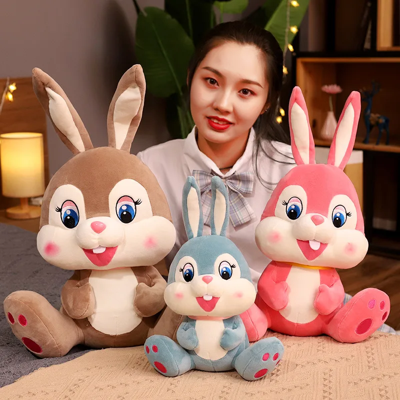 Фото Симпатичный сидячий большой кролик 30-55 см плюшевые мягкие игрушки подушка