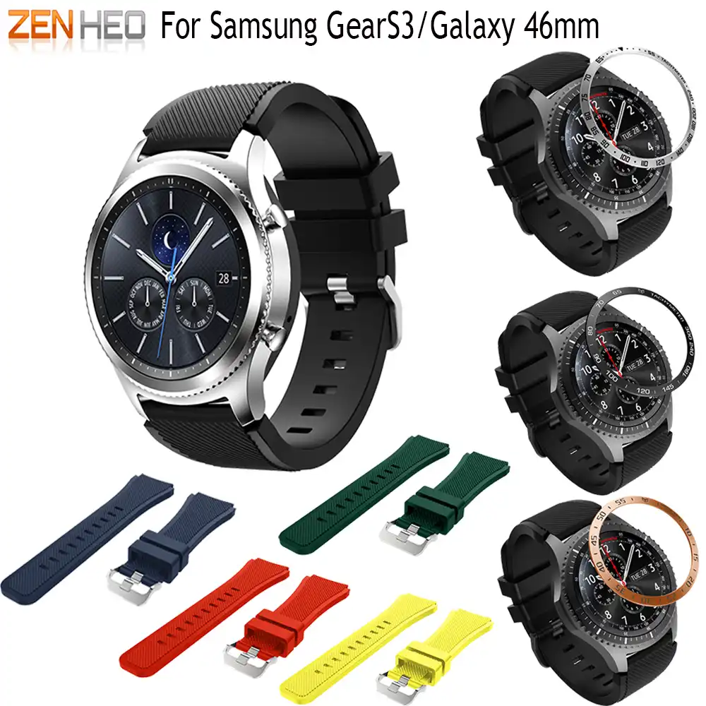 gear s3 frontier strap for samsung galaxy watch 46mm band bezel