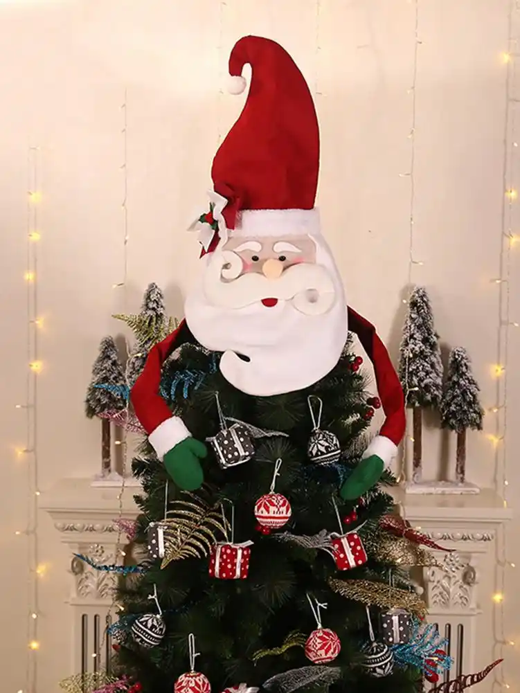 new christmas decorations christmas tree top santa snowman hat