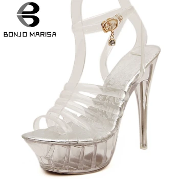BONJOMARISA New Ladies Summer Sexy Transparent Sandals High Heels Party Sandals Women High Thin Heels Evening Shoes Woman
BONJOMARISA New Ladies Summer Sexy Transparent Sandals High Heels Party Sandals Women High Thin Heels Evening Shoes Woman