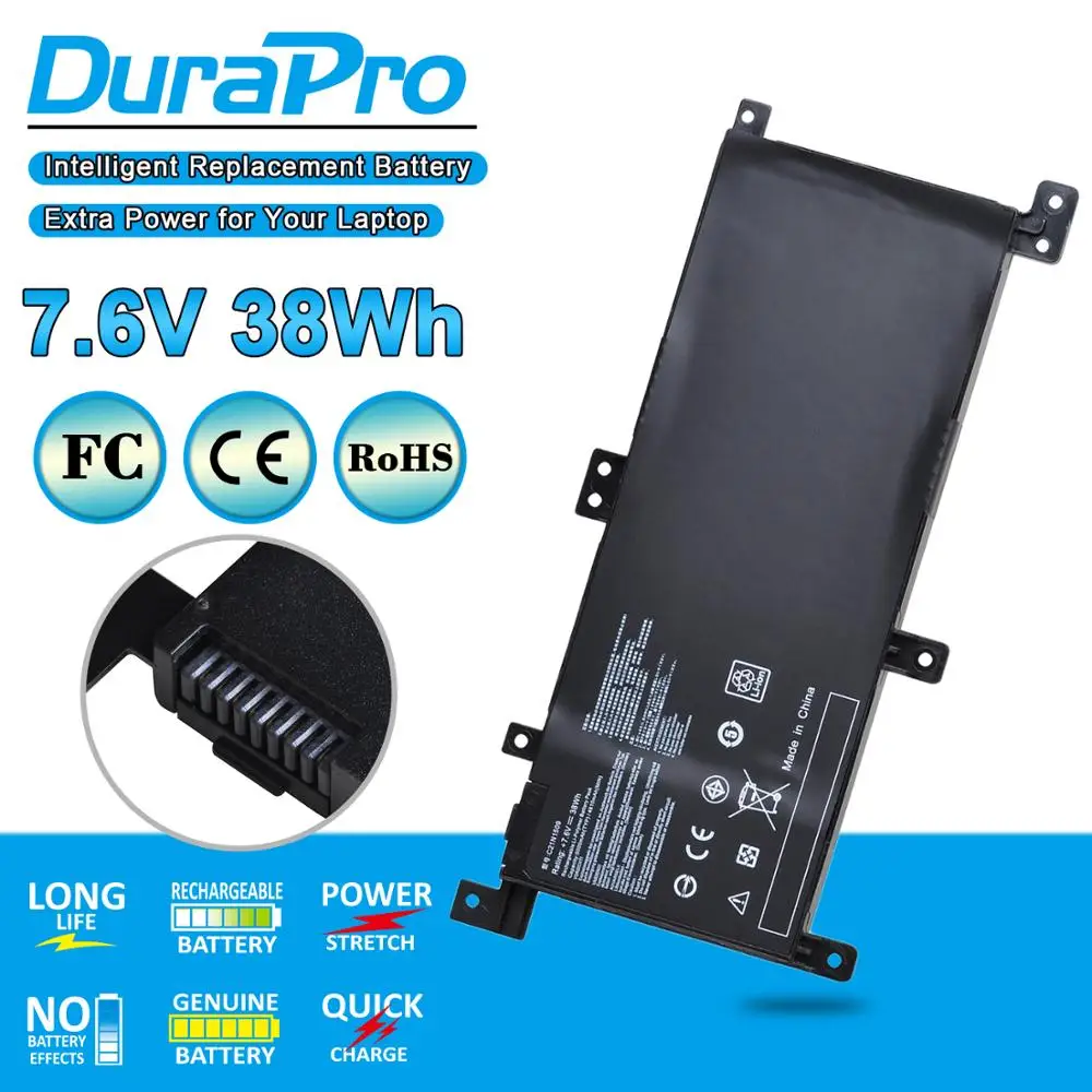 DuraPro C21N1509 Аккумулятор для ноутбука 7,6 В 38Wh для ASUS Vivobook X556UB X556UA X556UF X556UJ X556UQ X556UQK X556UR X556UV F556U F556U
DuraPro C21N1509 Аккумулятор для ноутбука 7,6 В 38Wh для ASUS Vivobook X556UB X556UA X556UF X556UJ X556UQ X556UQK X556UR X556UV F556U F556U
