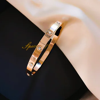 New Trendy Rose Gold Stainless Steel Cuff Round Bangle Bracelet Big Crystal Zicron Luxury Rose Gold Fashion Bangles Bracelets
New Trendy Rose Gold Stainless Steel Cuff Round Bangle Bracelet Big Crystal Zicron Luxury Rose Gold Fashion Bangles Bracelets