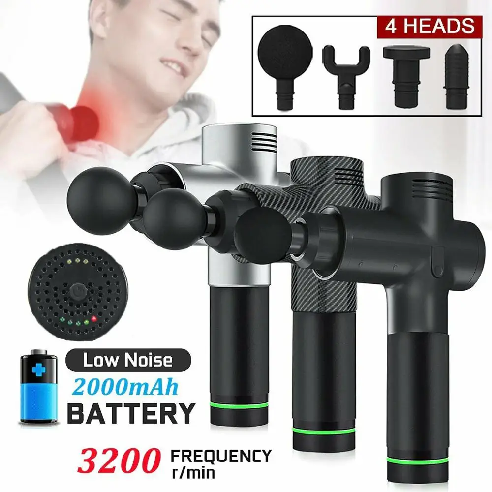 3 Color Massage Gun Percussion Massager Muscle Vibrating Relaxing Like Hypervolt 4 Massage Heads, Low Operation Volume, 3 Levels
3 Color Massage Gun Percussion Massager Muscle Vibrating Relaxing Like Hypervolt 4 Massage Heads, Low Operation Volume, 3 Levels