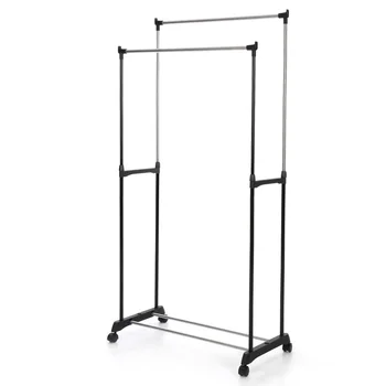 iKayaa Garment Rack Adjustable Steel Double Rail Clothes Garment Rack Display Organizer on Wheels Shoes Rack
iKayaa Garment Rack Adjustable Steel Double Rail Clothes Garment Rack Display Organizer on Wheels Shoes Rack