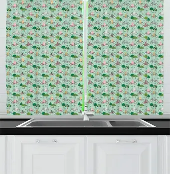 Almond Green Multicolor Nursery Kitchen Curtains Smiling Happy Rabbits Riding Vintage Bicycle Forest Art Image Window Drapes
Almond Green Multicolor Nursery Kitchen Curtains Smiling Happy Rabbits Riding Vintage Bicycle Forest Art Image Window Drapes