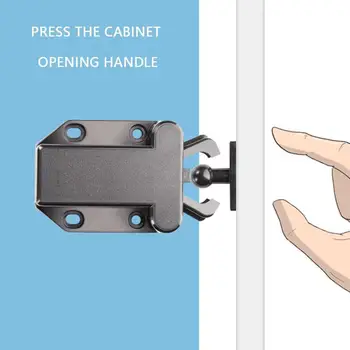1Pcs Push To Open Beetles Magnetic Door Drawer Cabinet Door Self-locking Cupboard Rebound Catch Suction Device H6W2