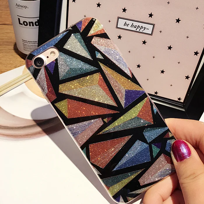 Geometric For iPhone X XR XS 11 Pro Max 6 7 Plus Phone Case Silicone Soft Tpu Luxurious Glitter Silicone Anti Fall Cover Coque
Geometric For iPhone X XR XS 11 Pro Max 6 7 Plus Phone Case Silicone Soft Tpu Luxurious Glitter Silicone Anti Fall Cover Coque