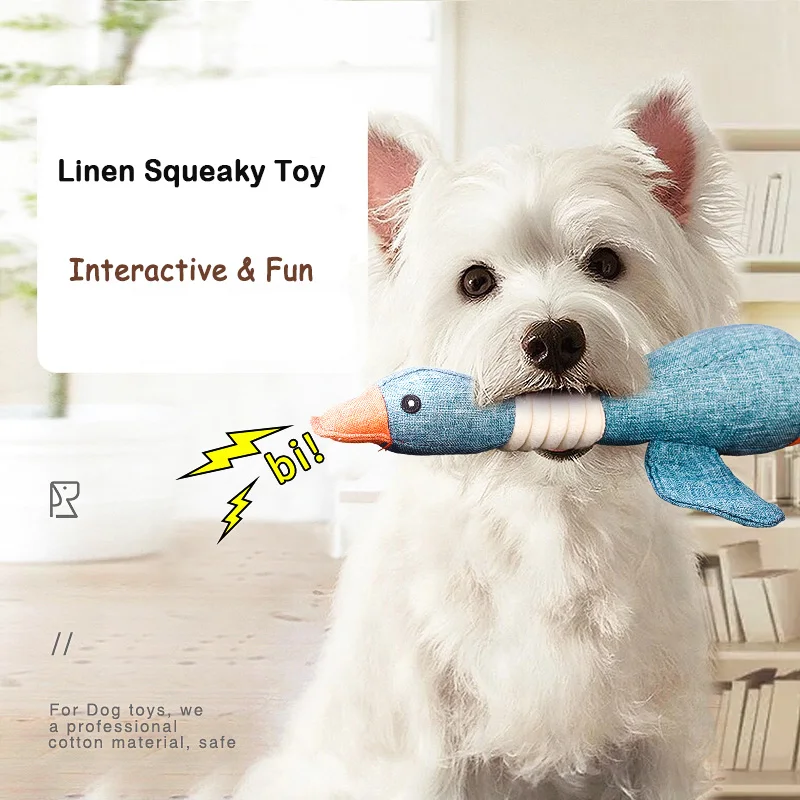 Linen Fabric Durable Fun Pet Dog Sound Toy Dog Squeaky Interactive Toy Goose Duck Labrador Husky Toy Retriever Poodle Samoyed
Linen Fabric Durable Fun Pet Dog Sound Toy Dog Squeaky Interactive Toy Goose Duck Labrador Husky Toy Retriever Poodle Samoyed