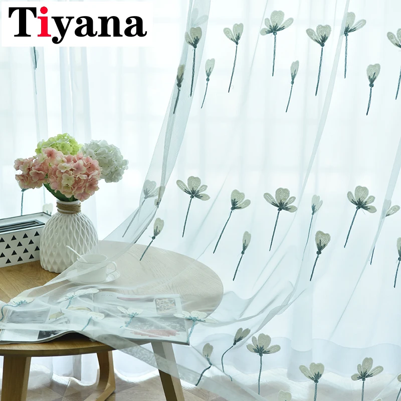Pastoral Sheer Curtains Light Window Drapes White Tulle For Living Room Bedroom Embroidered Yarn Custom Size P435X
Pastoral Sheer Curtains Light Window Drapes White Tulle For Living Room Bedroom Embroidered Yarn Custom Size P435X