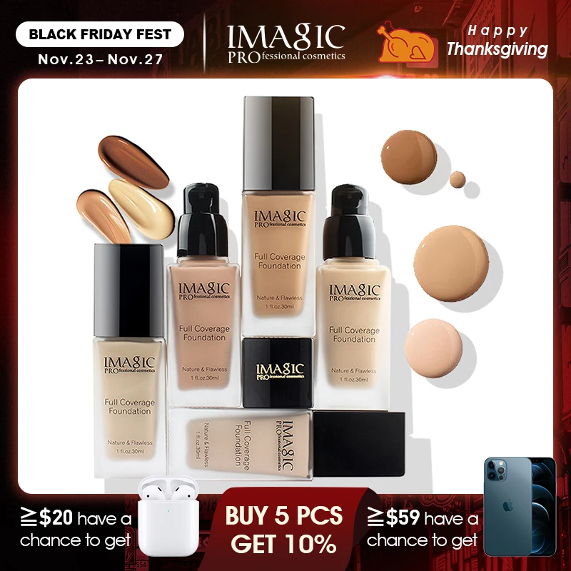 IMAGIC Base Face Liquid Foundation Cream Full Coverage Pump Concealer Oil-control Easy to Wear Soft Face Cover Makeup Foundation
IMAGIC Base Face Liquid Foundation Cream Full Coverage Pump Concealer Oil-control Easy to Wear Soft Face Cover Makeup Foundation