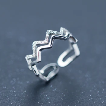 Modian Dazzling Zircon Geometric Double Layer Ring for Women 925 Sterling Silver Wave Adjustable Free Size Rings Fine Jewelry
Modian Dazzling Zircon Geometric Double Layer Ring for Women 925 Sterling Silver Wave Adjustable Free Size Rings Fine Jewelry