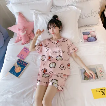 2020 Women PJS Suit short sleeve Large Size Pijamas Women Pyjamas Satin Loungewear Women silk Pajamas Summer Night Clothes Set
2020 Women PJS Suit short sleeve Large Size Pijamas Women Pyjamas Satin Loungewear Women silk Pajamas Summer Night Clothes Set