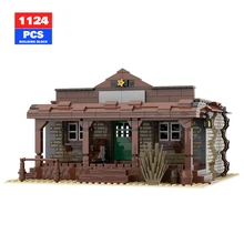 MOC Ideas Creative Western Sheriff's Office Movie Scene Street View Architecture Building Blocks Toys for Children Holiday Gift
MOC Ideas Creative Western Sheriff's Office Movie Scene Street View Architecture Building Blocks Toys for Children Holiday Gift