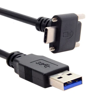 CY Down Up Angled USB 3.1 Type-C Dual Screw Locking to Standard USB3.0 Data Cable 90 Degree for Camera
CY Down Up Angled USB 3.1 Type-C Dual Screw Locking to Standard USB3.0 Data Cable 90 Degree for Camera