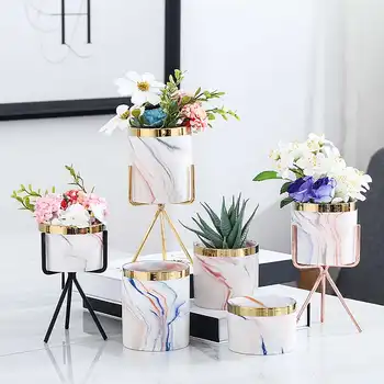 Rose Gold Plated Flower Pot Wrought Iron Vase Simple Iron Frame Fleshy Flower Pot Marble Pattern Flower Pot Water Flower Set
Rose Gold Plated Flower Pot Wrought Iron Vase Simple Iron Frame Fleshy Flower Pot Marble Pattern Flower Pot Water Flower Set