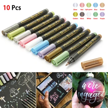 10 Color Metal Marker Water-base Marker Pen For Ceramics Glass Fabric Cardboard Dark Paper Painting Doodling DIY Arts And Crafts
10 Color Metal Marker Water-base Marker Pen For Ceramics Glass Fabric Cardboard Dark Paper Painting Doodling DIY Arts And Crafts