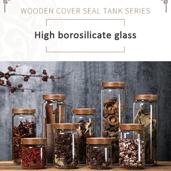 Sealed Mason Jar Transparent Glass Jars Food Bottle With Lid Cereals Storage Jars Sugar Tea Coffee Bean Jar Wood Cover
Sealed Mason Jar Transparent Glass Jars Food Bottle With Lid Cereals Storage Jars Sugar Tea Coffee Bean Jar Wood Cover
